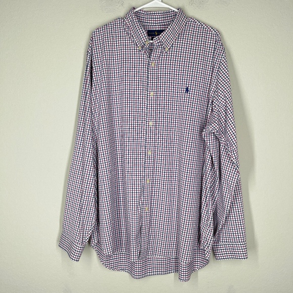 Ralph Lauren Button Down Shirt Men's XXL Classic Fit Performance Gingham - Picture 1 of 12